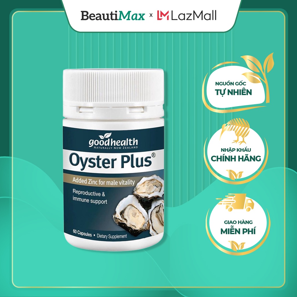 Viên tinh chất hàu biển oyster plus goodhealth tăng cường sinh lý nam giới 60 viên Healthy Care Quatangme1