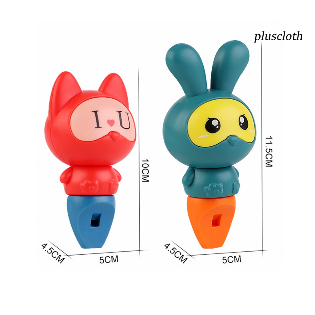 < Plus > Còi Thổi Hình Hoạt Hình Vui Nhộn Có Dây Đeo Dễ Mang Theo Cho Trẻ Em