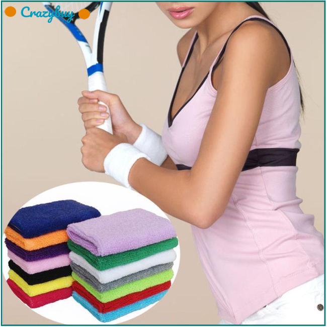 Cr Băng Đeo Cổ Tay Thể Thao Vải Cotton Hút Ẩm Cho Tennis / Bóng Rổ / Chạy Bộ / Tập Gym