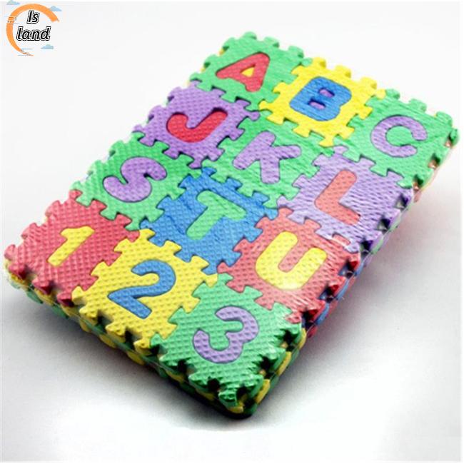 Thảm Xếp Hình 36 Chữ Cái Và Số Hoạt Hình Trang Trí Nhà Cửa Cho Bé