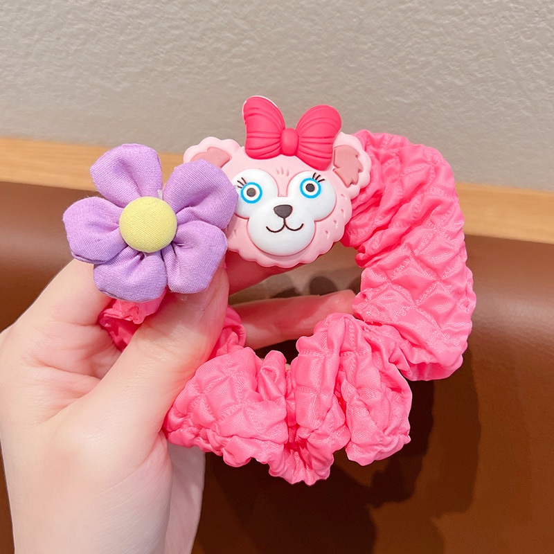 Dây Cột Tóc Cao Su Đính Bóng Lông Hoạt Hình Xingdailu Lingna Belle 2023