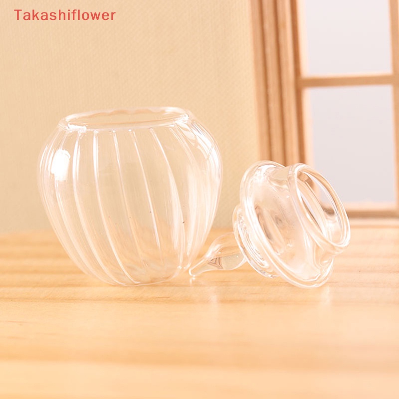 1 Hũ Thủy Tinh Mini Đựng Kẹo / Món Tráng Miệng 1 / 12 Trang Trí Nhà Búp Bê