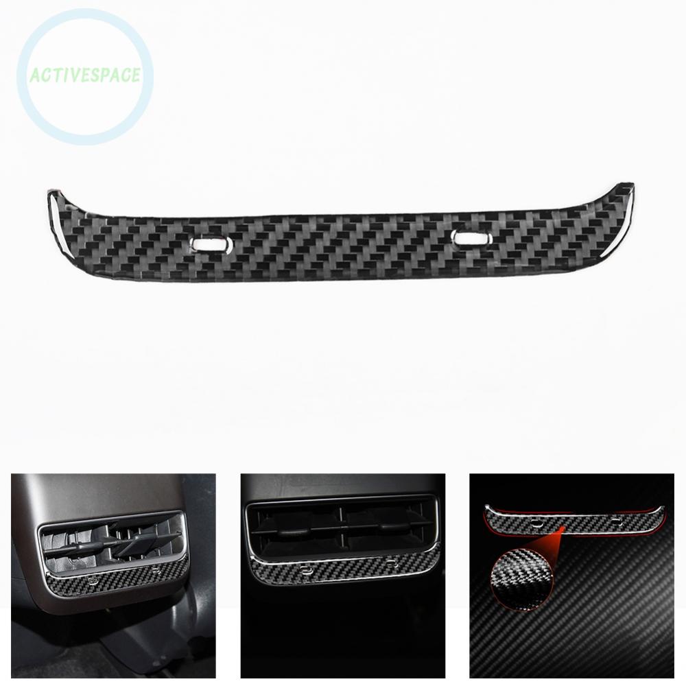 For Tesla Model Y/3 17-22 Carbon Fiber Interior Rear Air Vent Lower Cover Trim【TESLA】