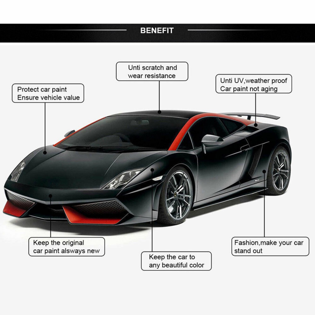 Phim Dán Sợi Carbon 4D Dày Dặn Màu Đen Cho Xe Hơi