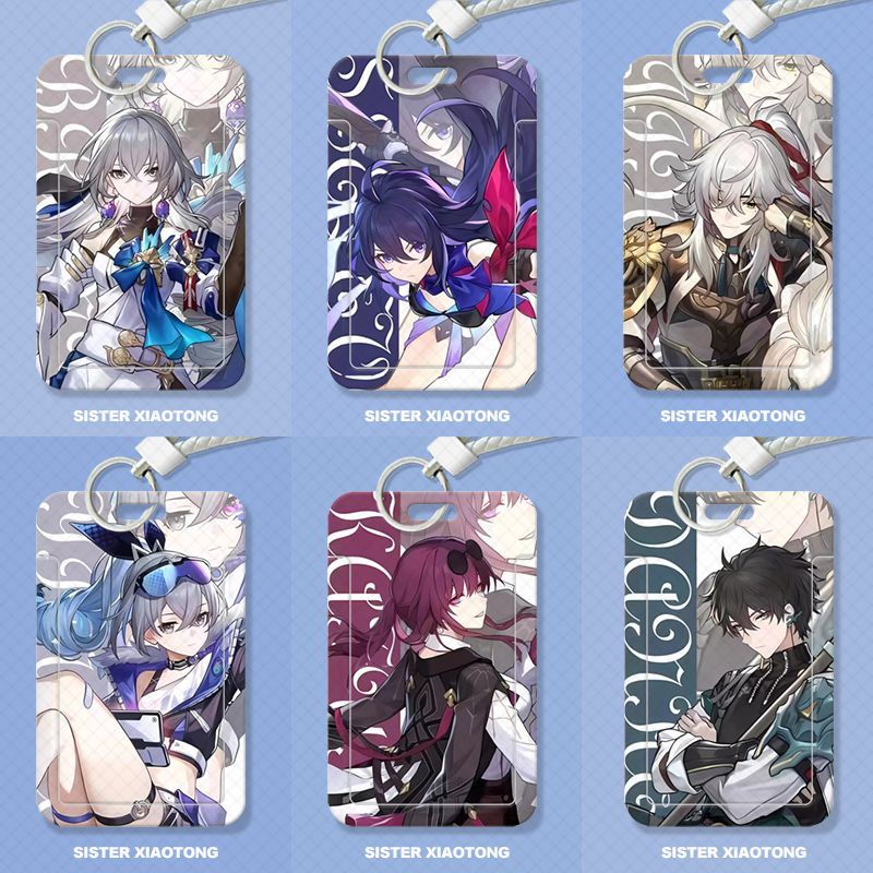 Honkai: Star Rail Student Slider Card Holder Meal Card Bus Card ID Card Protective Case Access Card Campus