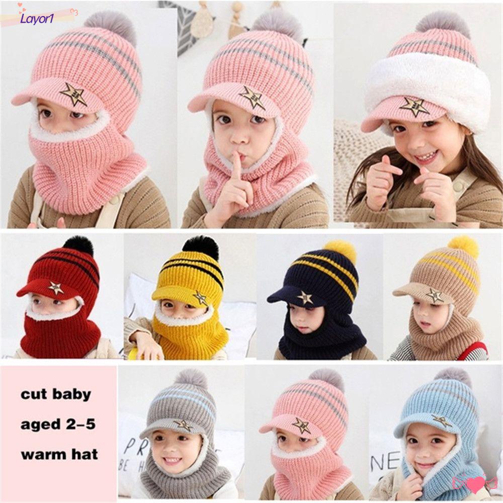 Mũ Beanie Dệt Kim LAYOR1 Cho Bé Từ 2-5 Tuổi