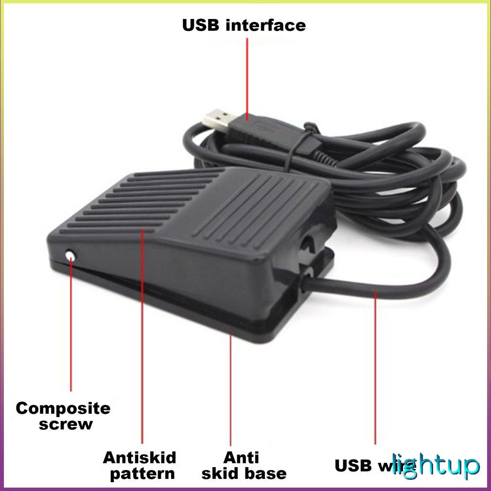 USB Đa Năng Bàn Đạp Chân Đơn Quang Điều Khiển Một Phím Chương Trình Máy Tính Chuột Trò Chơi Hành Động Trốn