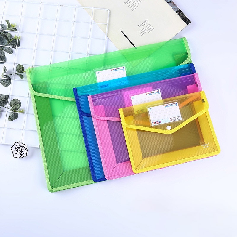 Túi Đựng Tài Liệu Trong Suốt Chống Thấm Nước Cỡ A3 / A4 / A5 / FC