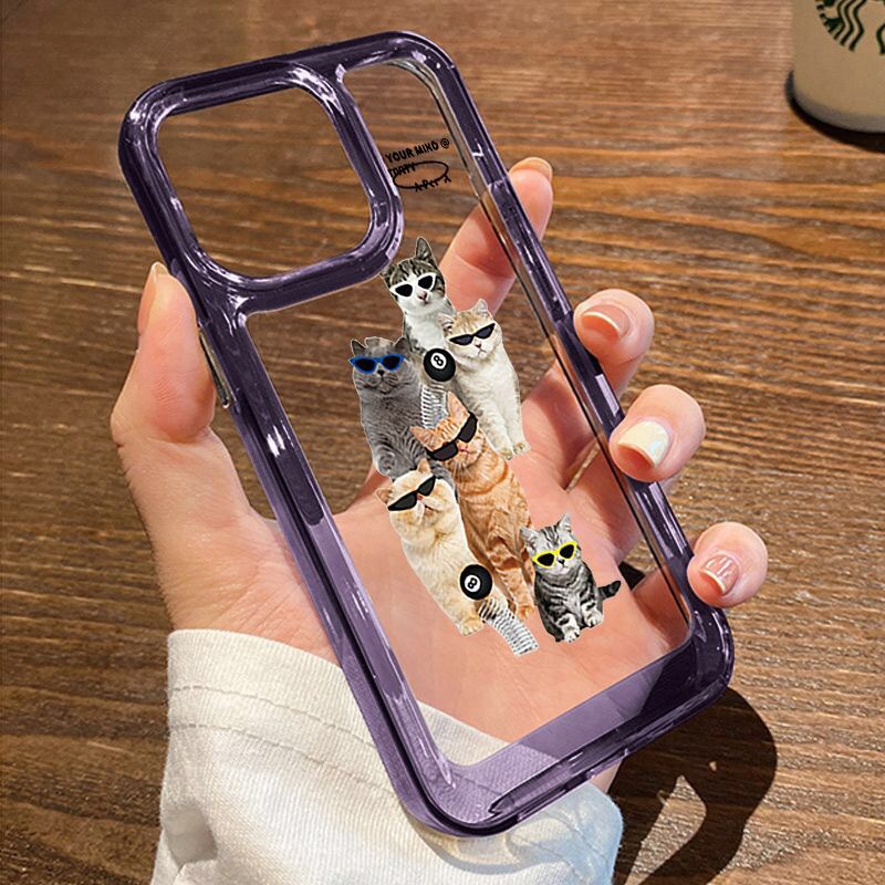 Ốp Điện Thoại TPU Mềm Trong Suốt Chống Sốc Phối Nút Độc Đáo Cho IPhone 11 14 13 12 Pro Max XS X XR 7 + 8 6 6S Plus Sự Bảo Vệ