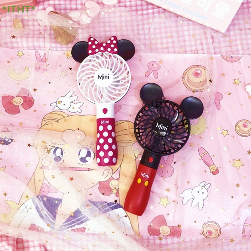 DISNEY Quạt Usb Mini Hình Chuột Mickey Minnie Dễ Thương Mới