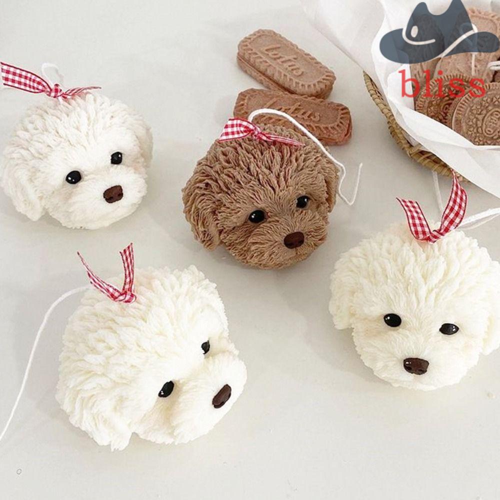 Khuôn Silicone Làm Nến Hình Chú Chó Teddy Không Mùi Tiện Dụng