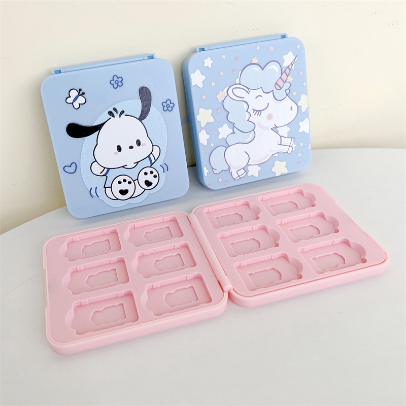 Ốp Bảo Vệ Máy Chơi Game Switch 12 Ngăn Họa Tiết Hoạt Hình Dễ Thương