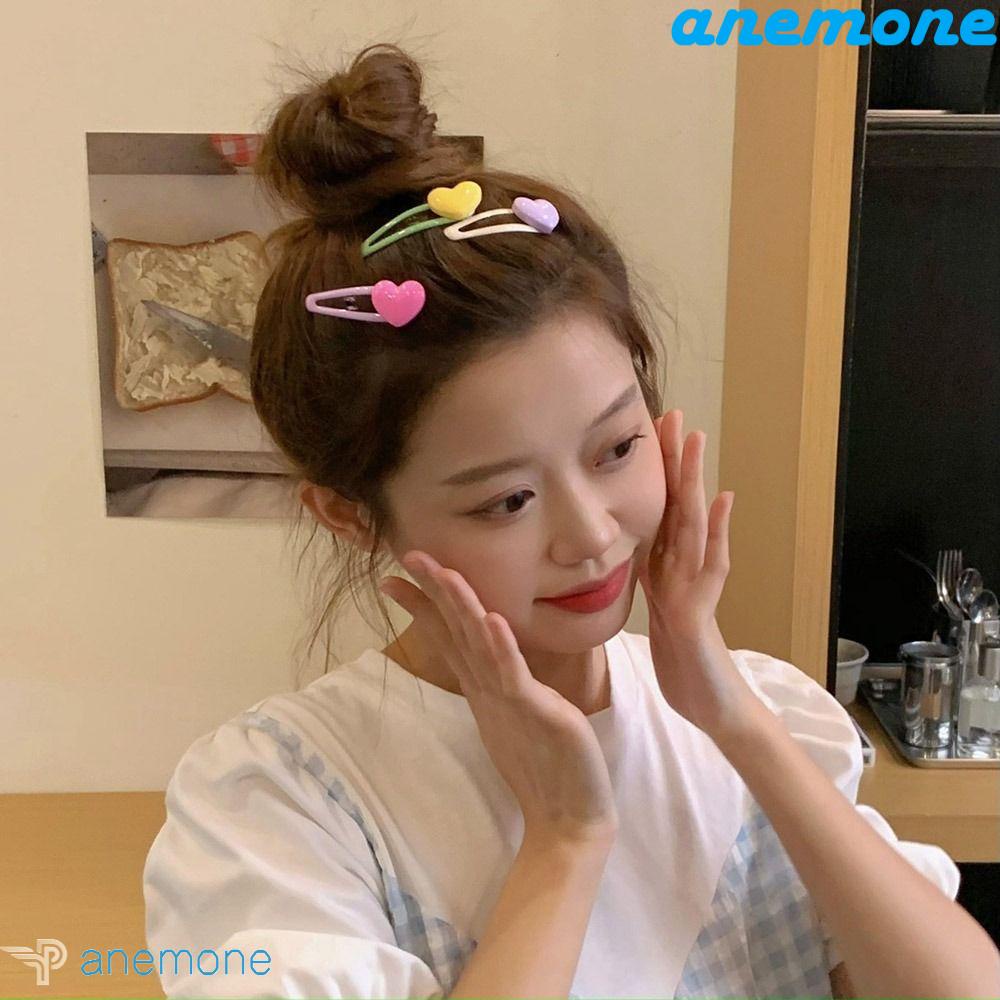 Bộ 5 Kẹp Tóc Y2K Hình Trái Tim Phong Cách Hàn Quốc Dễ Thương Cho Nữ