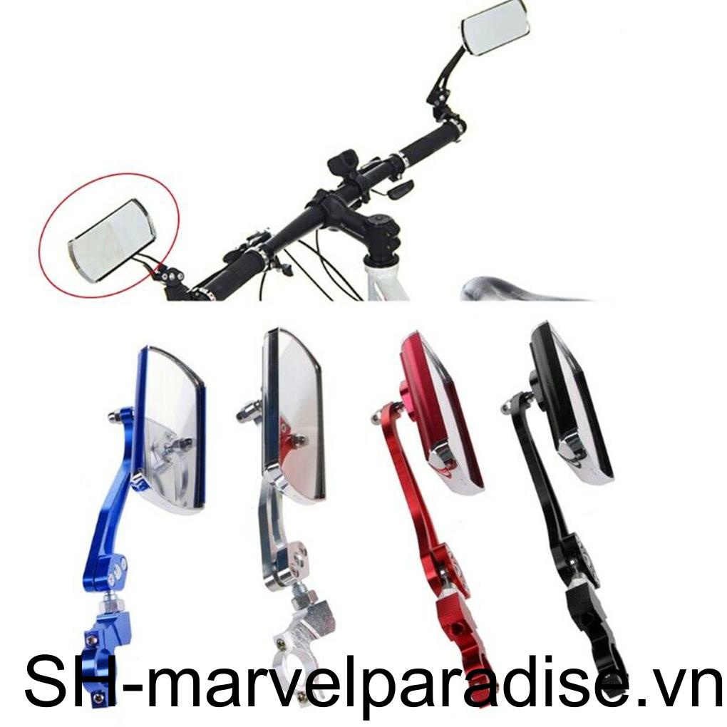 1 Gương Chiếu Hậu Xoay 360 Độ Bằng Hợp Kim Nhôm Màu Trắng Có Thể Điều Chỉnh Dành Cho Xe Đạp