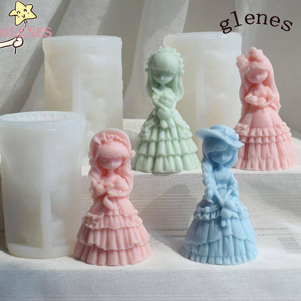 Khuôn Silicone Làm Nến Hình Búp Bê 3D Không Mùi