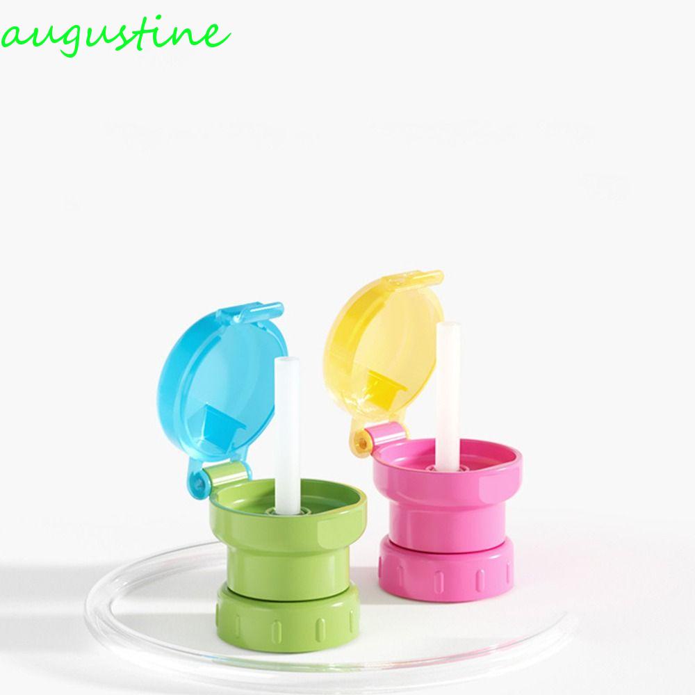 Nắp Đậy Bình Nước Bằng Silicone Chống Tràn Kèm Ống Hút Xoắn Cho Trẻ Em