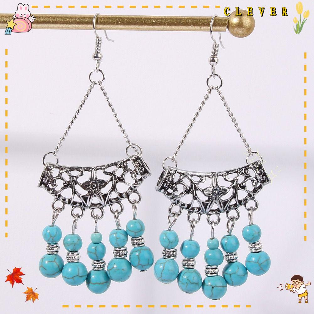 Bông Tai Dáng Dài Phong Cách Retro Thời Trang Đi Biển Xinh Xắn Cho Nữ