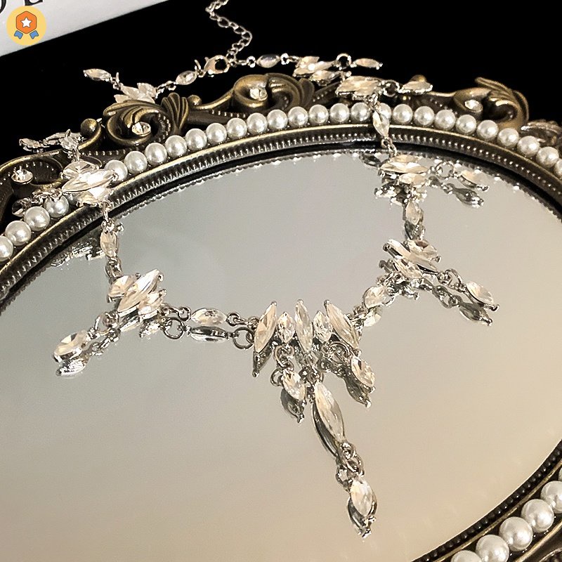 Vòng cổ Mặt Hình Giọt Nước Đính Đá Zircon Y2K Lấp Lánh HYJP2