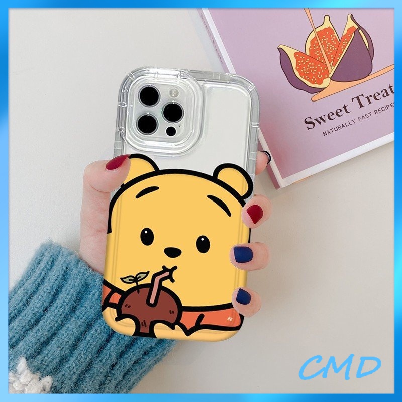 Ốp lưng iphone Điện Thoại Gấu dâu tây hoạt hình và gấu Pooh, túi khí chống rơi, vỏ mềm trong suốt giảm chấn Cho Iphone 6 / 6S / 6splus / se / 7 / 7plus / 8 / 8plus / X / xs / xsmax / 11 / 12 / 13 / 14 / Plus / pro max-737