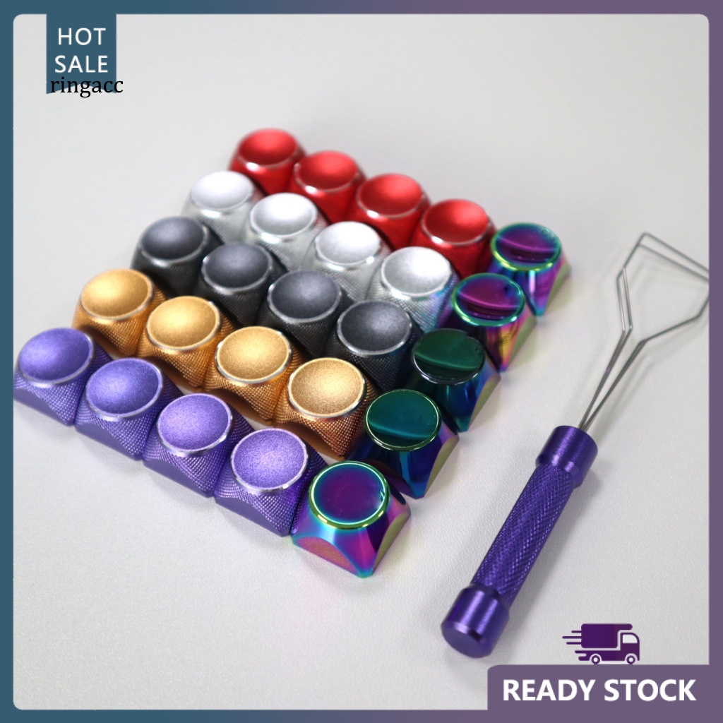 Rga Set 5 Nắp Bàn Phím Cơ Bằng Kim Loại Mạ Điện Màu Gradient Tiện Dụng Cho Máy Tính Để Bàn