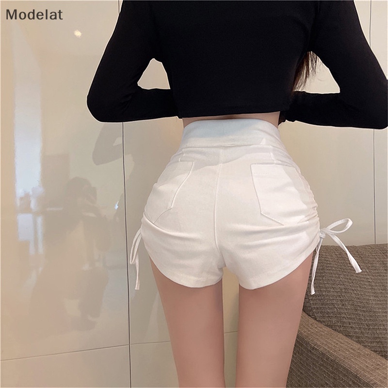 Mfc Quần Short Lưng Cao Ống Rộng Có Dây Rút Phía Trước Gợi Cảm Cho Nữ