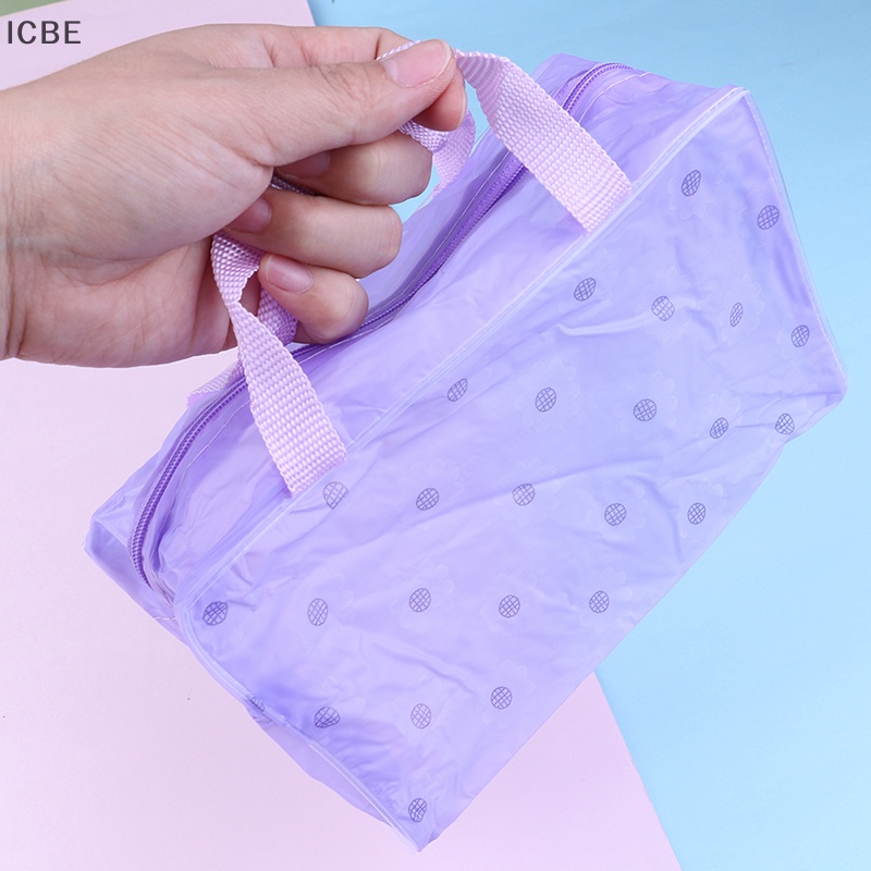 Túi Nhựa PVC Trong Suốt Đựng Mỹ Phẩm / Đồ Vệ Sinh Cá Nhân Tiện Dụng Khi Đi Du Lịch