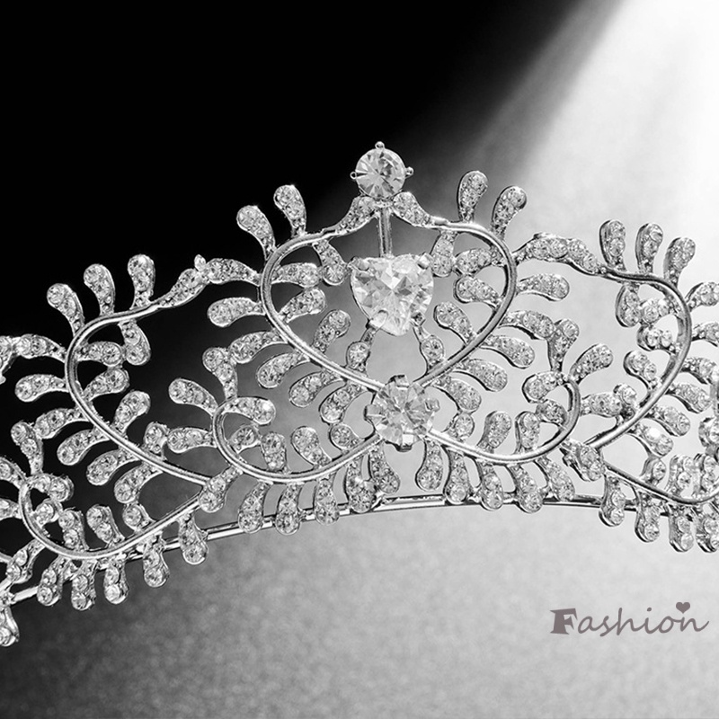 Cài Tóc Hình Vương Miện Đính Đá Sang Trọng Cho Cô Dâu