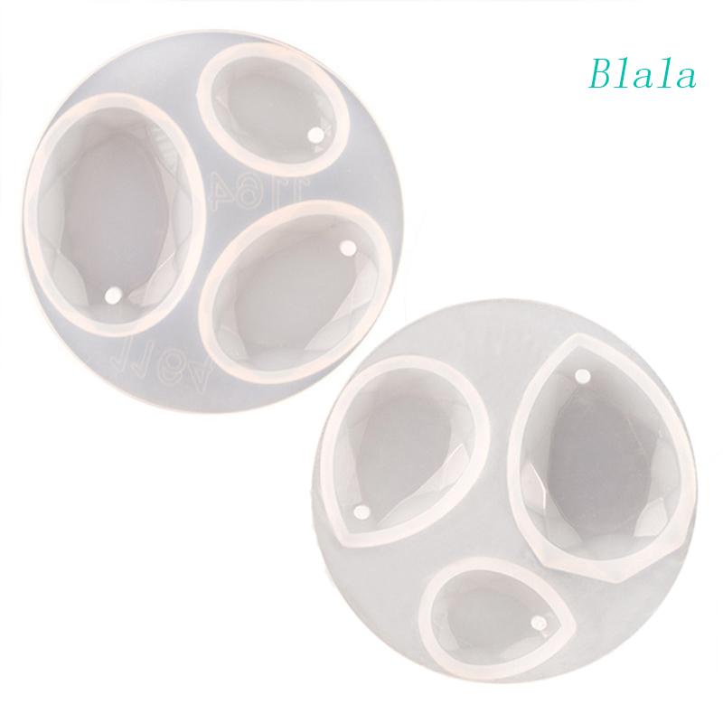 Bộ 2 Khuôn Làm Móc Khóa Bằng Nhựa Resin Hình Oval / Giọt Nước Độc Đáo DIY