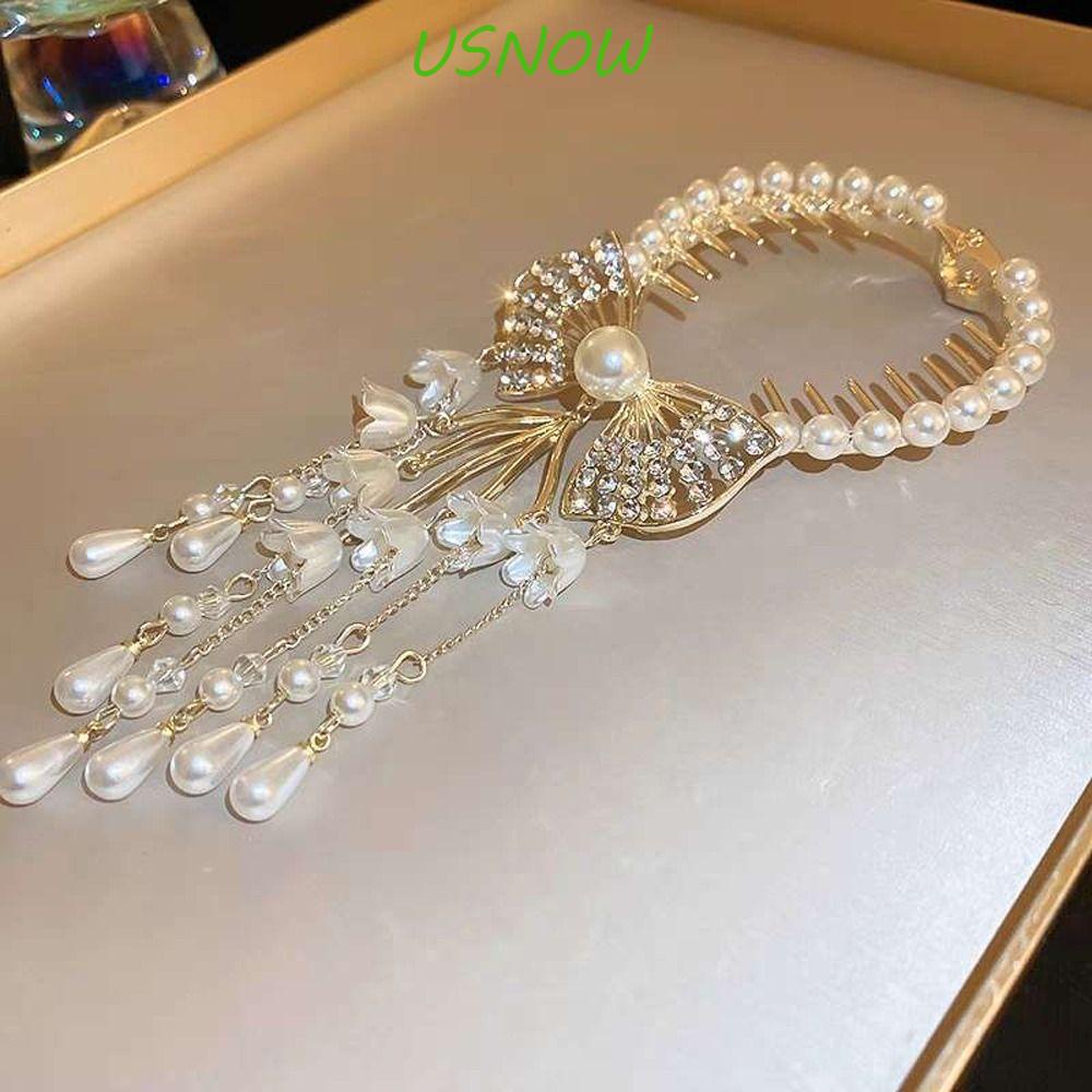 Dây Buộc Tóc Đuôi Ngựa Phối Tua Rua Thanh Lịch Cho Nữ|Kẹp Tóc Hình Nơ Phong Cách Hàn Quốc