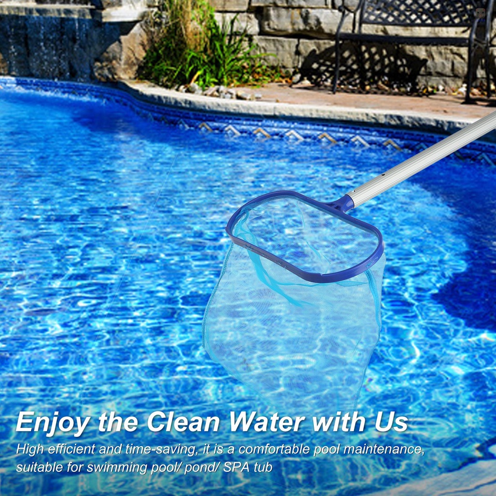 Bộ Dụng Cụ Làm Sạch Hồ Bơi Với Lưới L eaf / Thanh Kéo Căng / Bàn Chải Chà Rửa / Hộp Đựng Hóa Chất Làm Sạch Hồ Bơi Có Thể Kéo Dài Cho Spa / Bồn Tắm Nóng / Pon