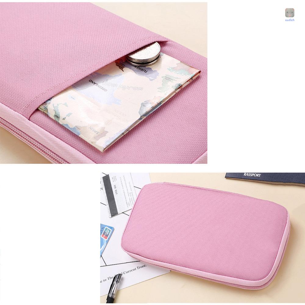 Ví Đựng Hộ Chiếu / Thẻ ID Đa Năng Nhiều Màu Có Khóa Kéo Cho Nam Và Nữ