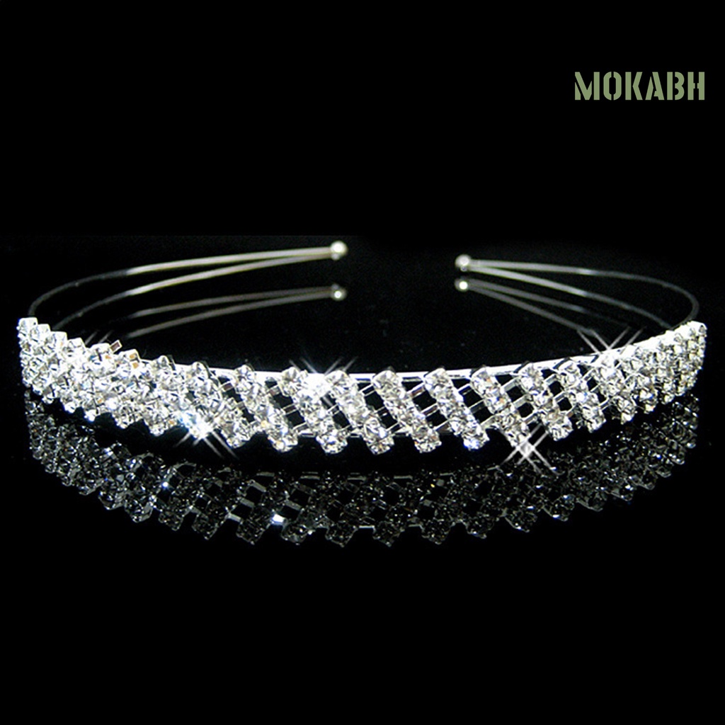 Băng Đô Cài Tóc Đính Đá Lấp Lánh Phong Cách Hàn Quốc Cho Nữ