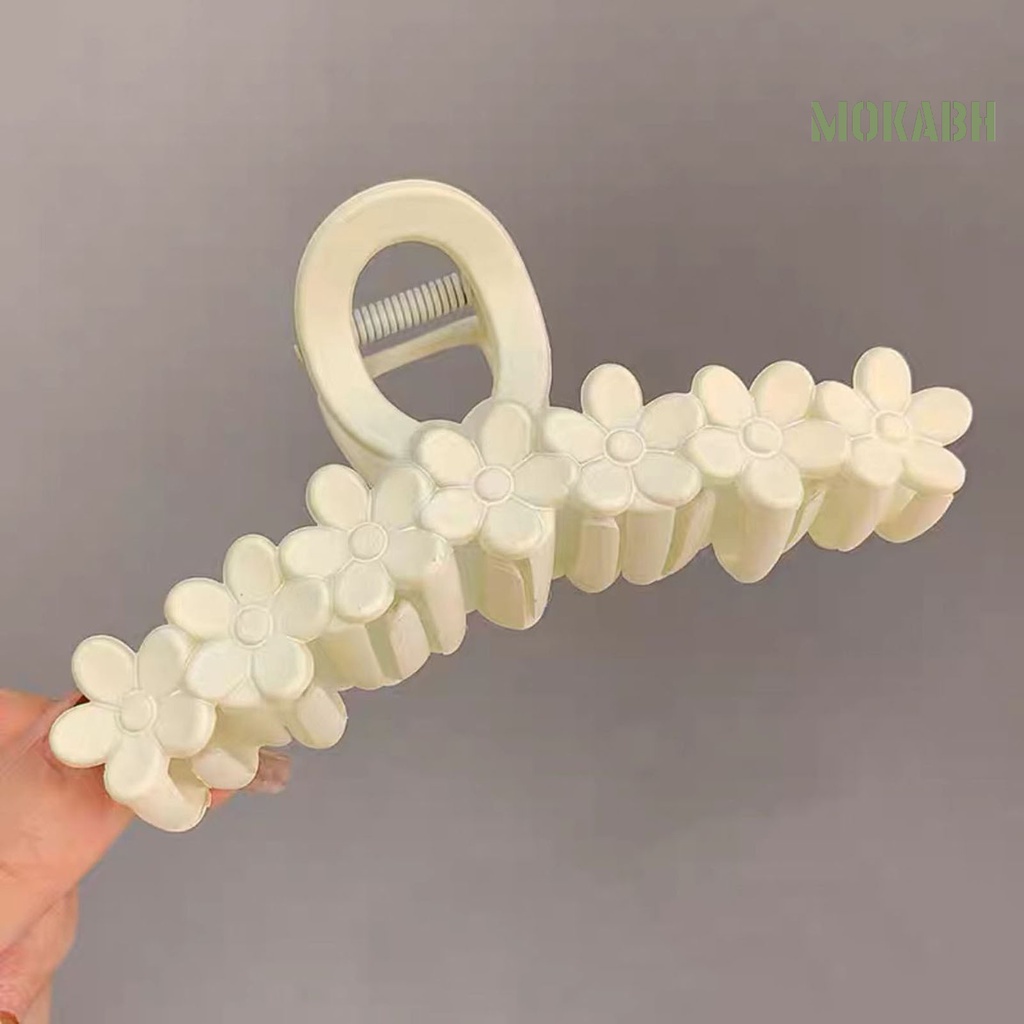 Kẹp Tóc Hình Hoa Màu Trơn Chống Trượt Thời Trang Cho Nữ