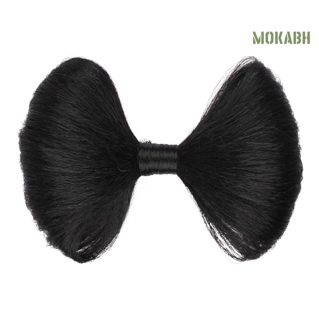 [Mok Abh] Tóc Giả Thắt Nơ Như Thật Mềm Mại Không Tạo Kiểu Tóc Phong Cách Cổ Điển