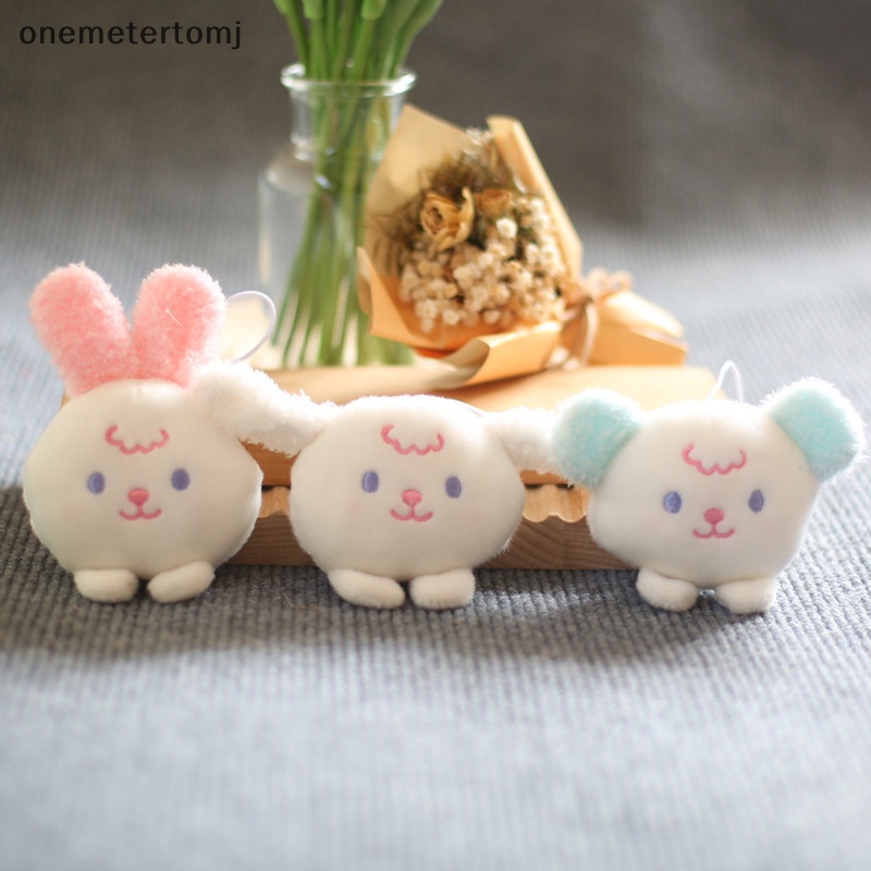 Móc Khóa Hình Đầu Thỏ / Gấu Nhồi Bông Mini Dễ Thương DIY