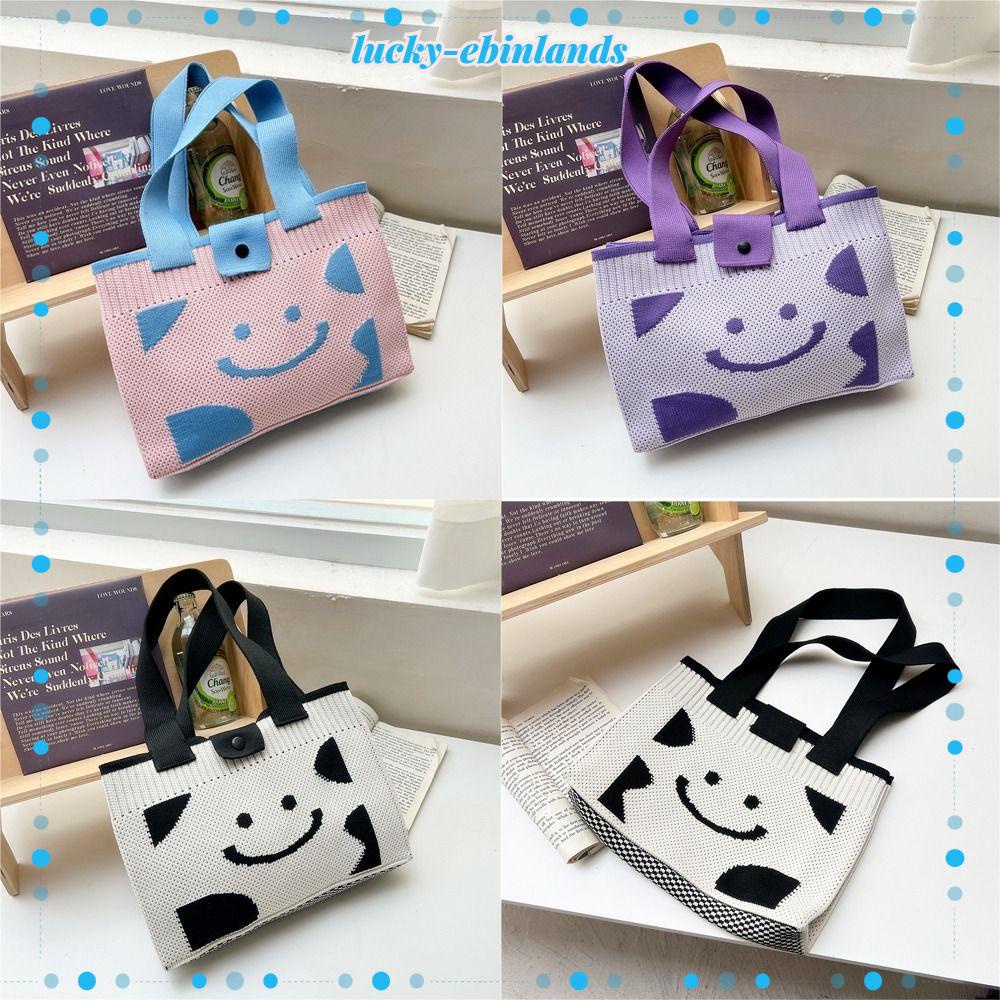 Lucky-ebinlands Túi Đeo Vai Đan Len Đeo Cổ Tay Thắt Nút Phong Cách Châu Âu Mới Cho Nữ