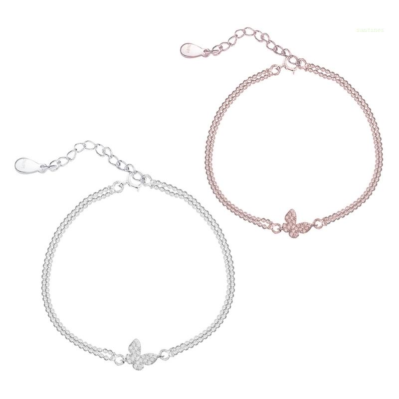 Vòng Tay Chuỗi Hạt Nhỏ Màu Sáng Lấp Lánh Thời Trang Cho Nữ