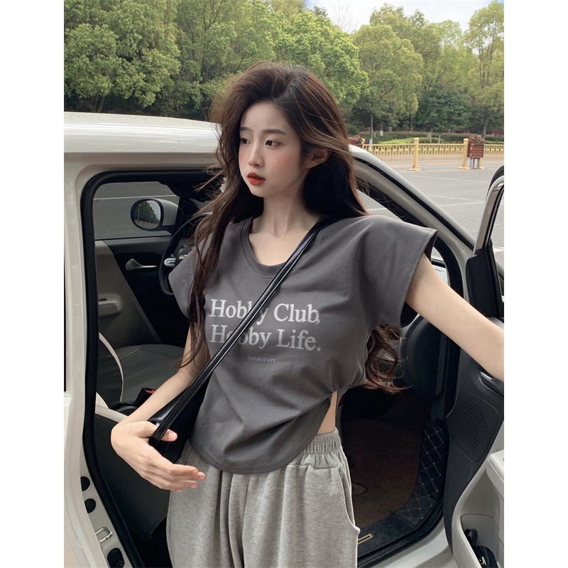 Áo Thun Tay Ngắn Dáng Ôm Mỏng Màu Trơn Thời Trang Mùa Hè Hàng Mới Dành Cho Bạn Nữ