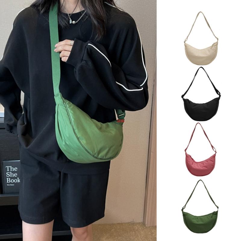 Túi Đeo Chéo Ngực Màu Trơn Sức Chứa Lớn Thời Trang Cho Nữ