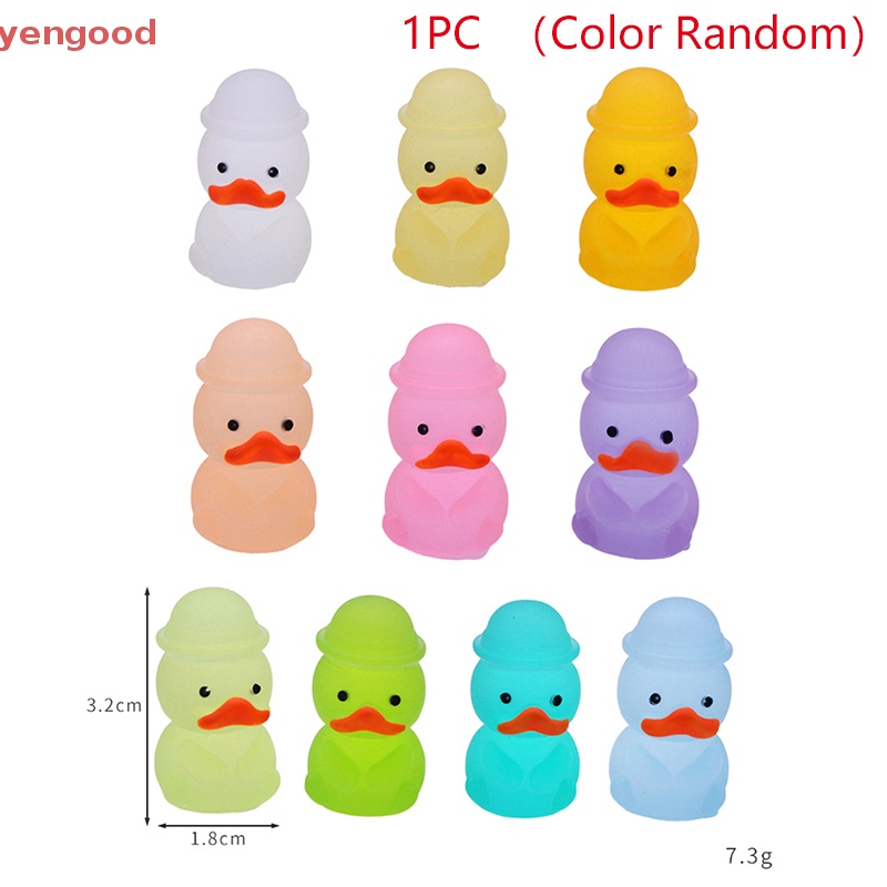 (YGD) Vịt Hoạt Hình Phát Sáng Trong Bóng Tối Trang Trí Màu Sắc Ngẫu Nhiên