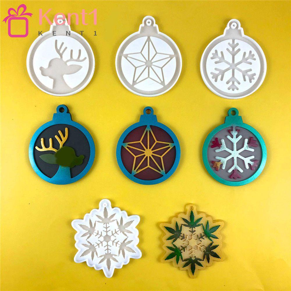 Khuôn Làm Bánh Trang Sức Bằng Đất Sét Hình Quả Cầu Tuyết Giáng Sinh Kat1