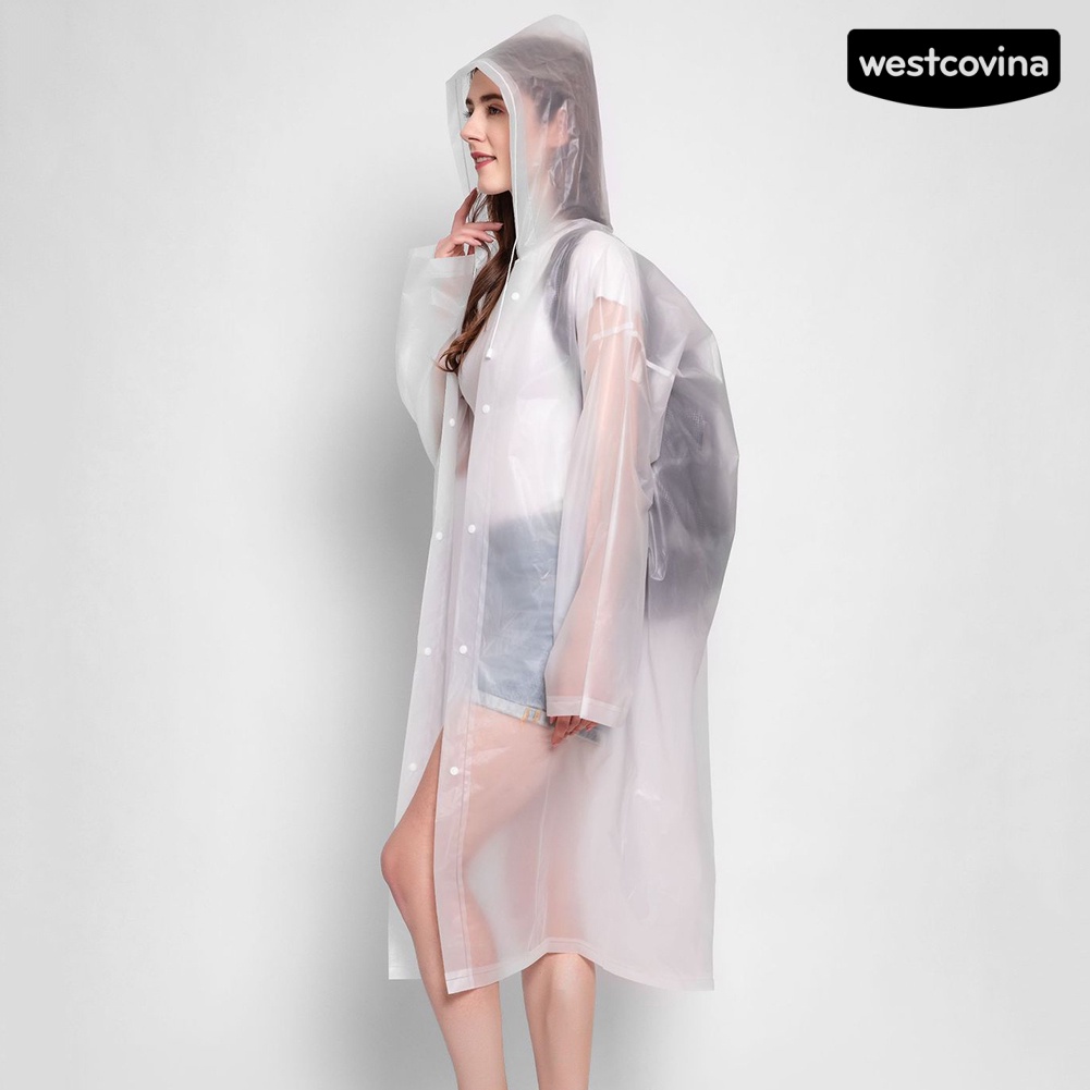 [COD]☁Áo Mưa Dày Dáng Dài Có Mũ Trùm Dùng Một Lần Chống Nước Dày Dặn Cho Unisex