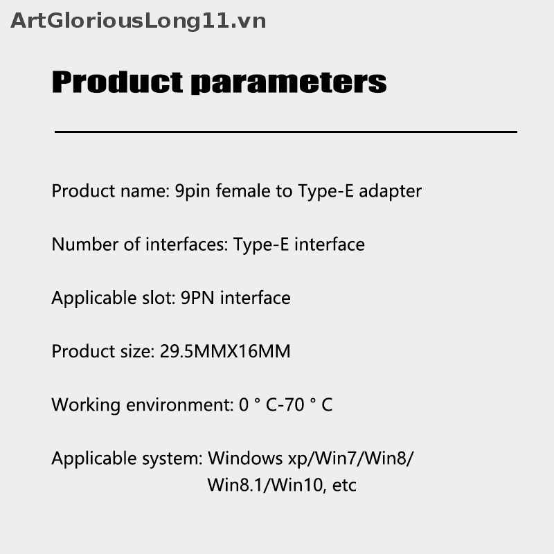 Bo Mạch Chủ Chuyển Đổi 9Pin Female Sang Type-C 9-pin Loại E Sang Key-A