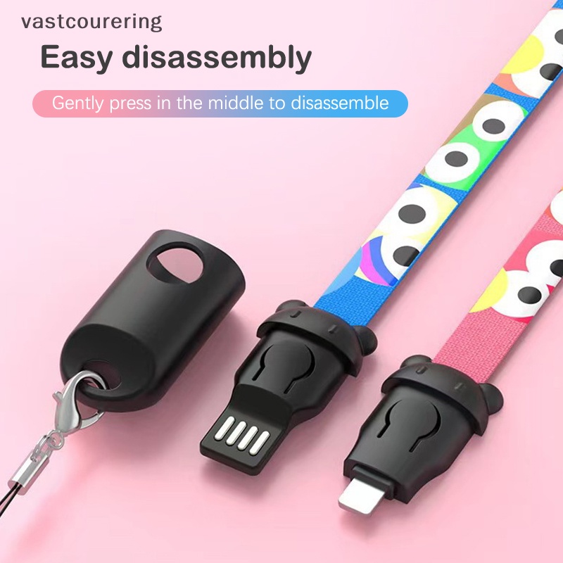 Dây Cáp Sạc Truyền Dữ Liệu USB Type C Kiểu Hoạt Hình Cho Điện Thoại Di Động
