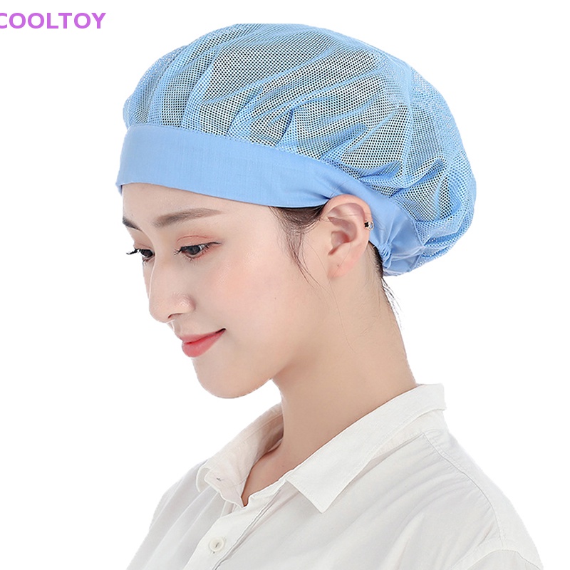 Cooltoy Mũ Đầu Bếp / Phục Vụ Nhà Hàng / Quán Cà Phê Phối Lưới Co Giãn Thoáng Khí Cho Nam Và Nữ