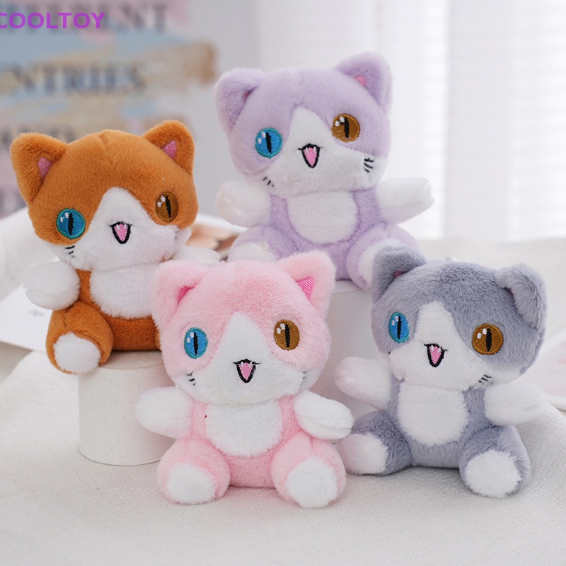 1 Móc Khóa Hình Chú Mèo Nhồi Bông Mềm Mại Kích Thước 12cm