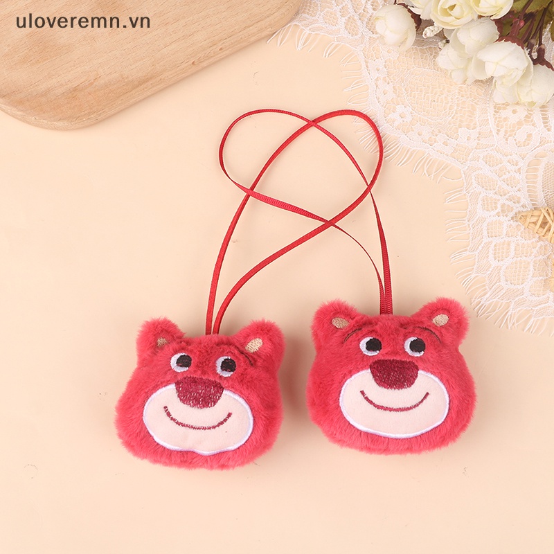 Uloveremn Nhãn Dán Tên Dạng Thú Nhồi Bông Hình Gấu Dâu Hoạt Hình Chống Thất Lạc Trang Trí Túi Xách