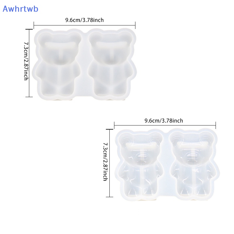 Khuôn Silicon Làm Mặt Dây Chuyền / Móc Khóa Hình Chú Gấu Bằng Epoxy Độc Đáo Mới