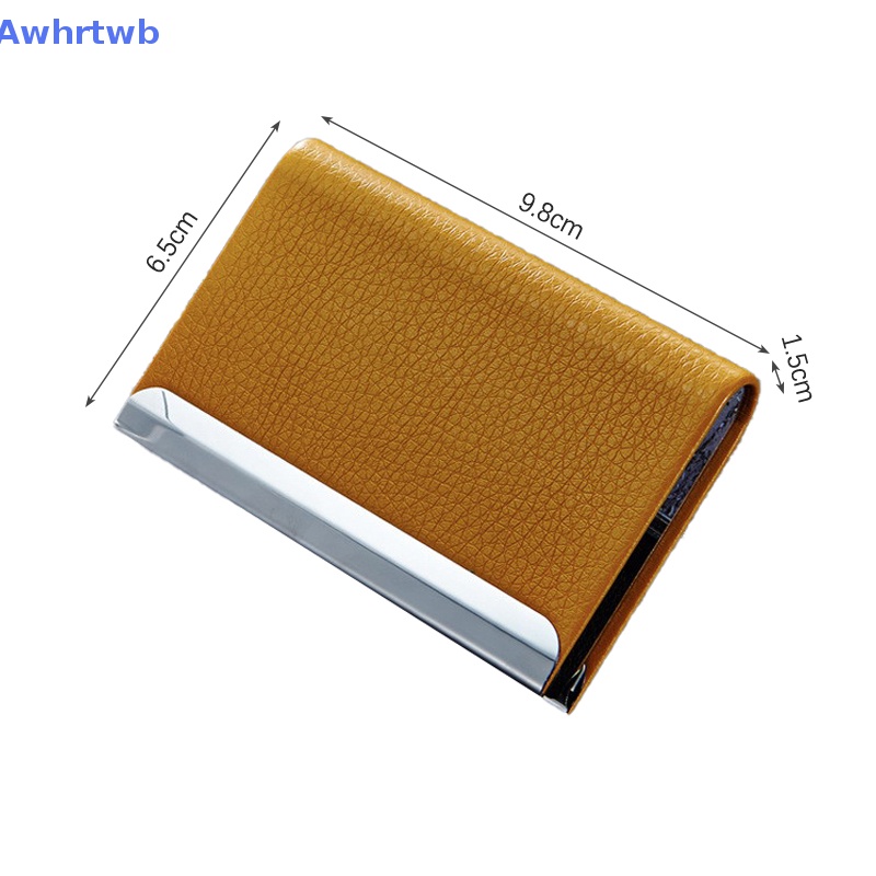 Ví Da PU Đựng Thẻ Tín Dụng / Danh Thiếp Sức Chứa Lớn Bằng Thép Không Gỉ Mới