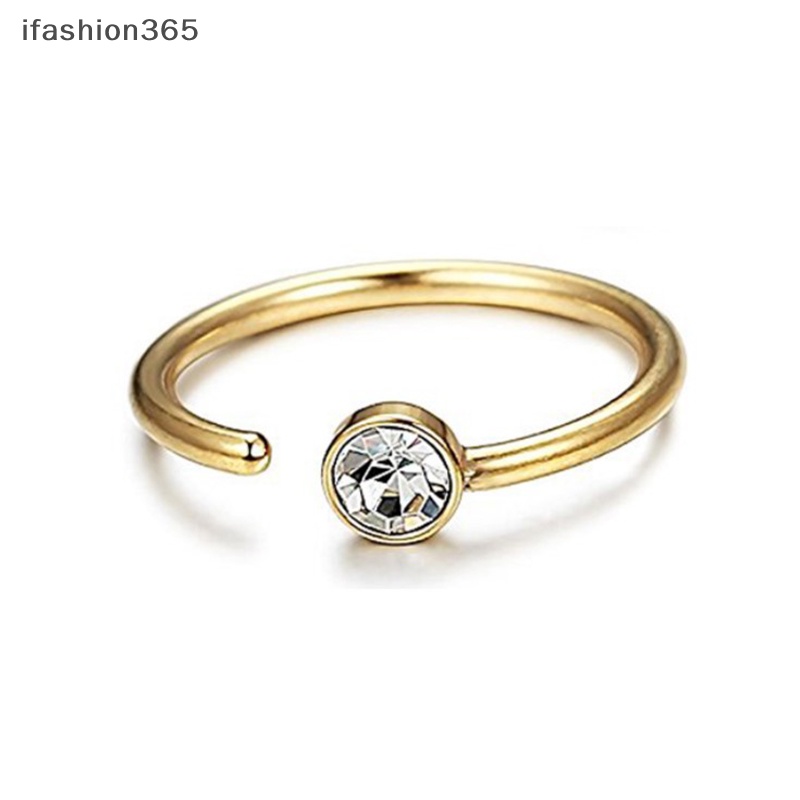 1 Khuyên Mũi Tròn Dạng Kẹp Bằng Thép Thời Trang Cho Nữ ifashion365